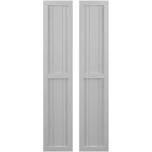 Ekena Millwork Americraft 3-Board Exterior Wood 2 Equal Panel Framed Board-n-Batten Shutters, ARW101BF311X77PRH ARW101BF311X77PRH - main